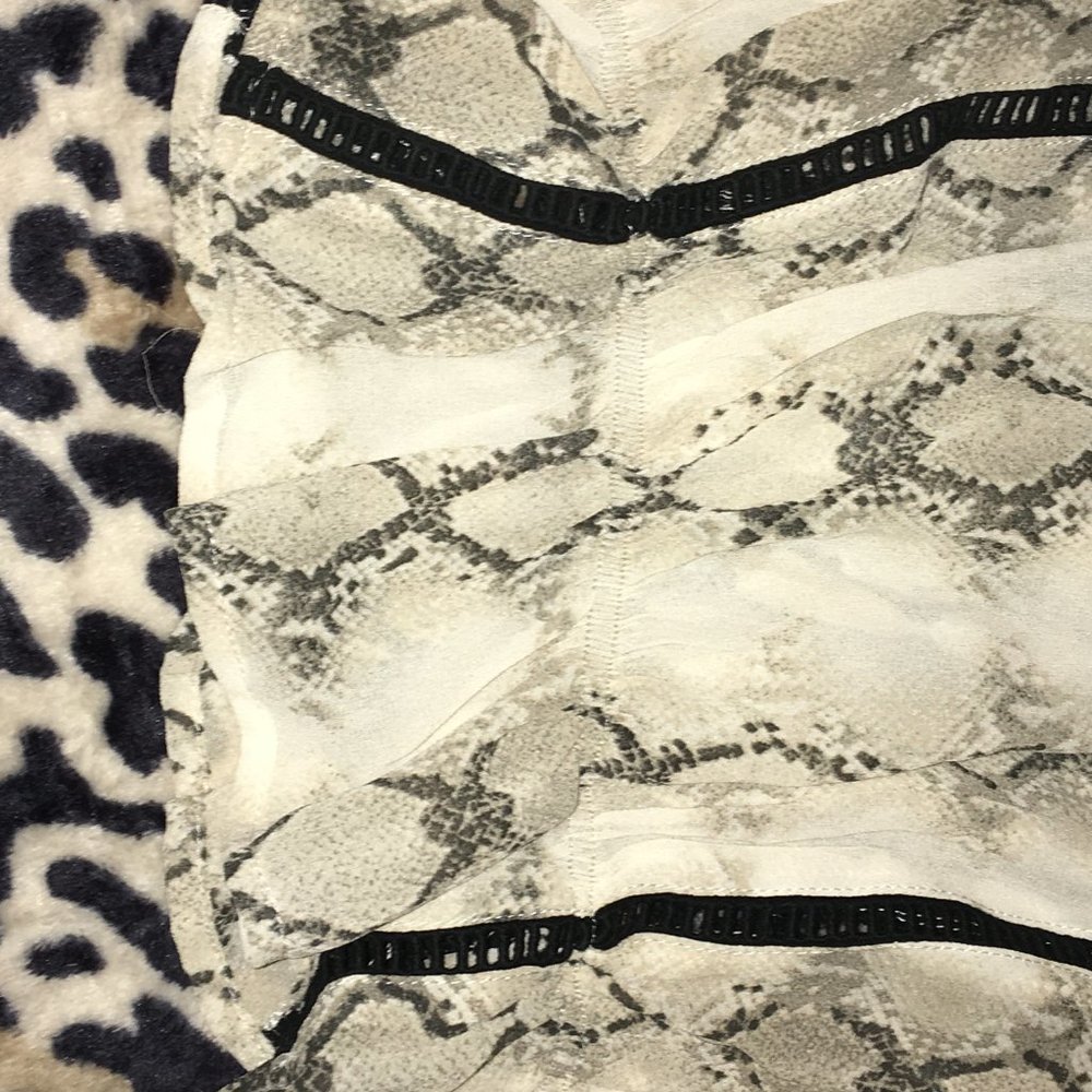 XOXO Sheer Python Print Top - Picture 3 of 4
